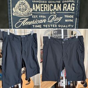 American Rag Shorts Size 36 Men Black Casual Utility Outdoor Grunge Baggy